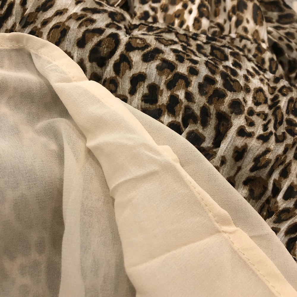Front Tie Waist Elastic Hi-Lo Leopard Print Maxi Dress - Picture 7 of 7